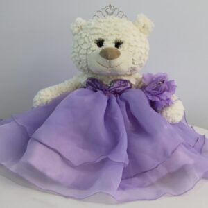 KINNEX 20" Quince Anos Teddy Bear in Lavender Dress - Collectible Last Doll Centerpiece (B16831-5)