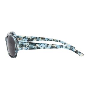 Panama Jack Women's Polarized Milky Blue Tort Wrap Sunglasses, 57