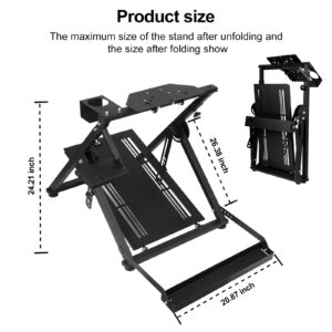 VOYOCHT Racing Wheel Stand, Adjustable Angle and Height, Racing Steering Wheel Stand with Seat Slot with Water Cup Holder fit for Logitech G25 G27 G29 G920 G923 Thrustmaster T300 T500 Xbox