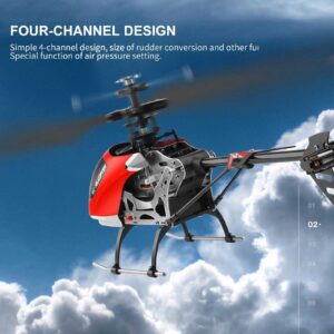 QAQQVQ Remote Control Helicopter, One Key Take Off/Landing, Altitude Hold RC Helicopter 4 Channel, 2.4GHz Aircraft Indoor Flying Toy Gifts for Boys Girls Beginners