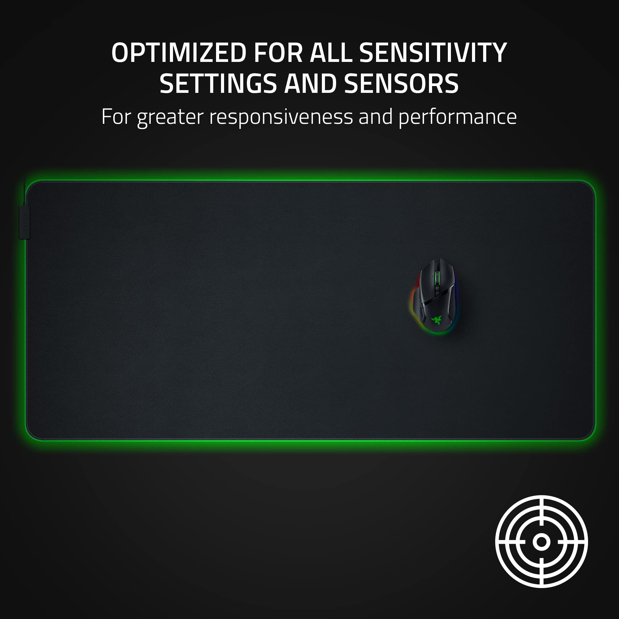 Razer Goliathus Chroma 3XL Gaming Mouse Pad: Micro-Textured Cloth Surface - Large to Cover Desk Setup - Chroma RGB - Optimized for All Sensitivity Settings and Sensors - Non-Slip Rubber Base