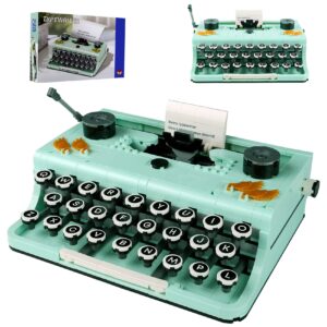 dhodnqp 820pcs ideas retro typewriter building blocks toys model,classic printer models building set,best nostalgic gift for 6+ year old kids or adults (820pcs) (a)