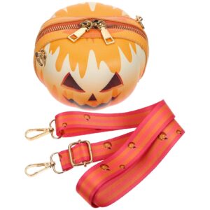 Jack O Lantern Crossbody Bag Girls Casual Halloween Pumpkin Crossbody Bag Jack O Lantern Crossbody Purse Coin Wallet Baby Girl Cute Shopping Shoulder Bag for Women Girls