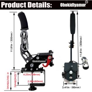 Obokidlyamor USB SIM Handbrake for Xbox Series X & S support for Logitech G920 Racing Wheel;PC System Handbrake for G27 G25 G29 G923 T500 T300 (Black)