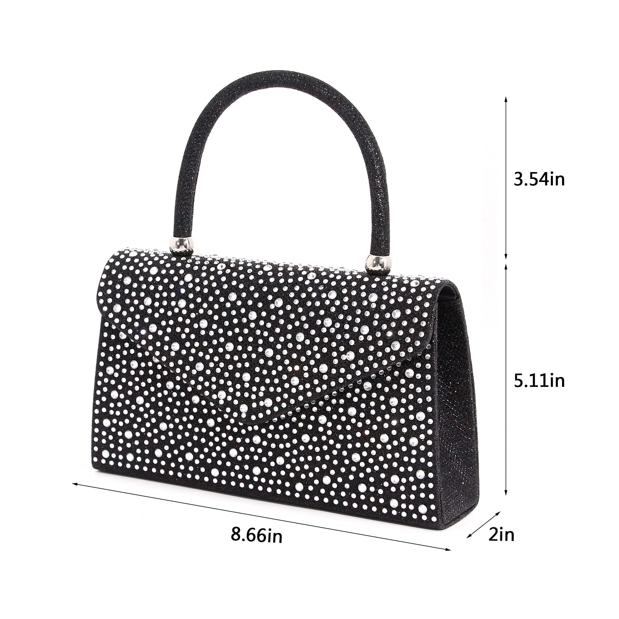 Naimo Crystal Clutch Purses for Women Evening Bag Glitter Rhinestone Handbag Wedding Cocktail Party Purse