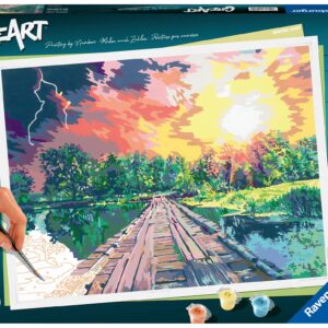 Ravensburger CreArt Magical Light Paint by Numbers Kit for Adults - Painting Arts and Crafts for Ages 14 and Up