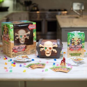 Halloween Pirate Treasure Hunt Game – SCS Direct Lost Loot DIY for Kids & Family House Parties – Find 5 Skeleton Keys to Unlock Chest – 150 Spooky Clue Cards for Indoor/Outdoor Play – 2024 New Edition