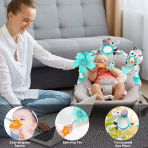 Lynncare Adjustable Arch Bassinet Toys for Infant & Toddlers, Stroller Arch, Baby Crib Toys with Fascinating Toys for Stimulating Baby’s Senses and Developing Motor Skills