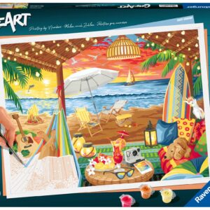 Ravensburger CreArt Cozy Cabana Paint by Numbers Kit for Adults - Painting Arts and Crafts for Ages 14 and Up