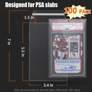 Sleeves for PSA Graded Slabs Ultra Protection for The Graded Card for Pro Collector (100Pack)