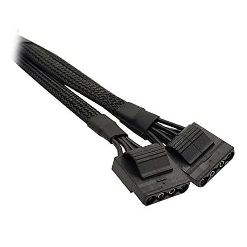 COMeap Molex Power Cable for Corsair PSUs, 6 Pin to 3X 4 Pin Molex Female Hard Drive Power Adapter Splitter Sleeved for BTC Mining Riser Card 20-in(50cm)