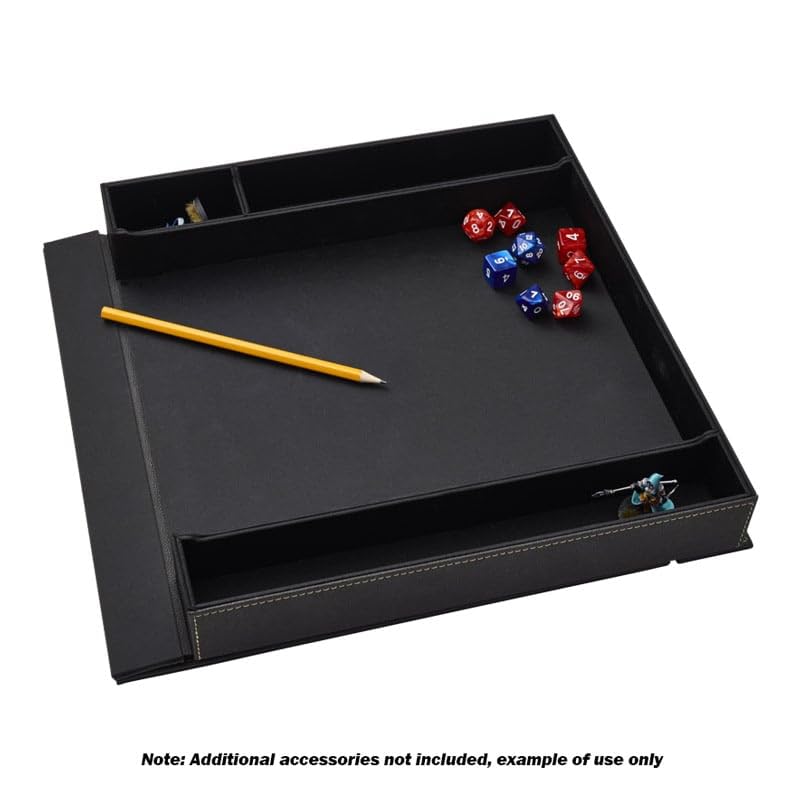 Arcane Tinmen Dragon Shield RPG – Player Companion: Iron Grey - Durable and Sturdy – Dice Tray & Player Storage Box – Tabletop RPG TTRPG – Dungeons and Dragons DND D&D (AT-50011)