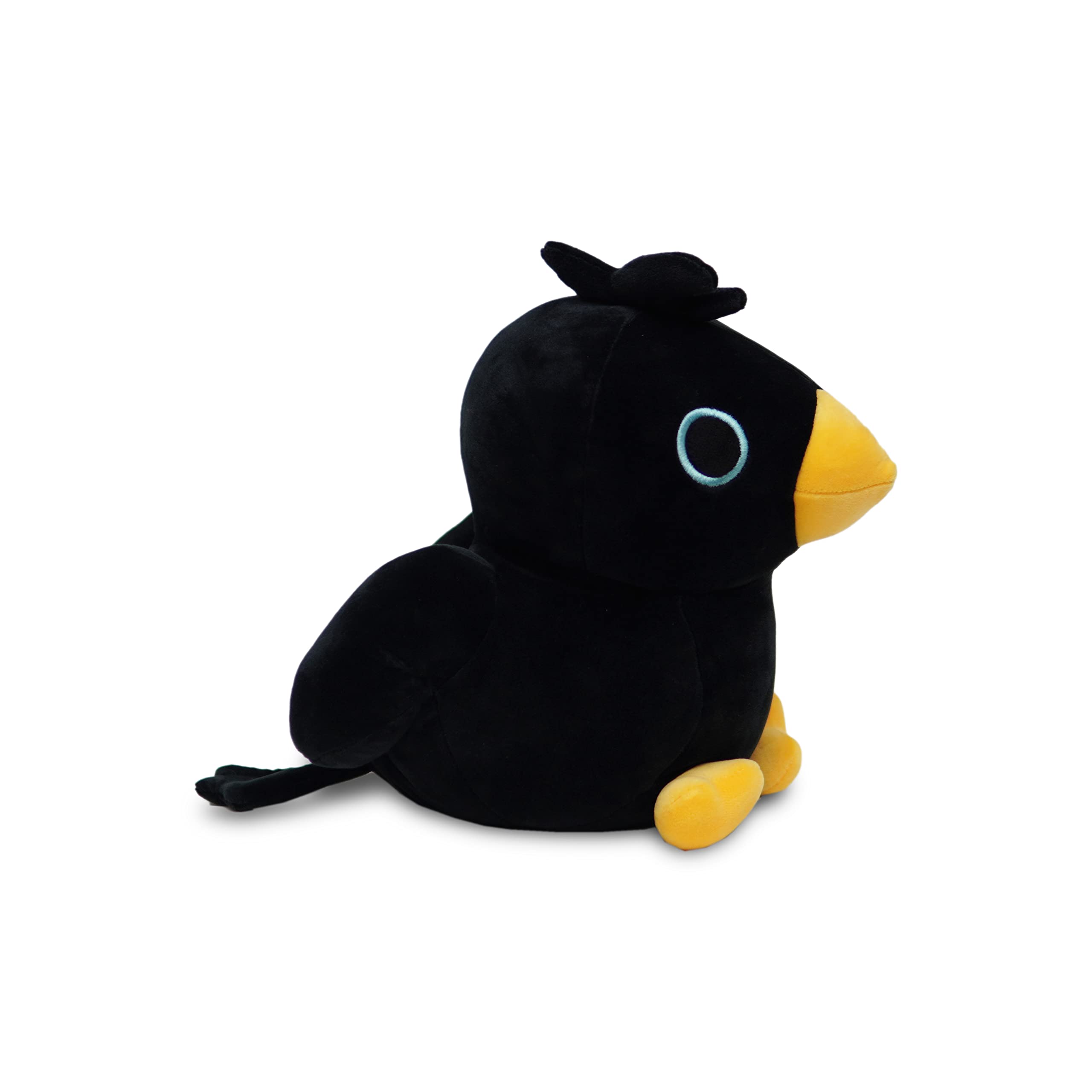 Avocatt Black Crow Plushie Toy - 10 Inches Stuffed Raven Animal Plush - Plushy and Squishy Crow with Soft Fabric and Stuffing - Cute Toy Gift for Boys and Girls