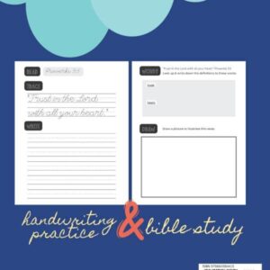 Cursive Handwriting & Bible Verse Copybook For Kids Ages 8 to 12: A FUN Bible Curriculum to Help Children Understand Scripture thru Drawing, Using a Dictionary, and Practicing Their Penmanship