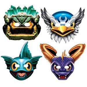 Amscan Skylanders Birthday Party Supplies Bundle Pack Includes 8 Party Paper Masks, 1 Happy Birthday Banner, 48 Piece Party Pack, 6 Latex Balloons