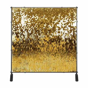 BannerBuzz Shimmer Panel Backdrop, Made of Premium Quality Plastic (Gold, 6' W X 8' H)