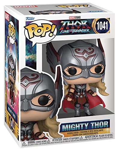 POP Thor: Love and Thunder - Mighty Thor [Jane Foster] Funko Vinyl Figure (Bundled with Compatible Box Protector Case), Multicolor, 3.75 inches