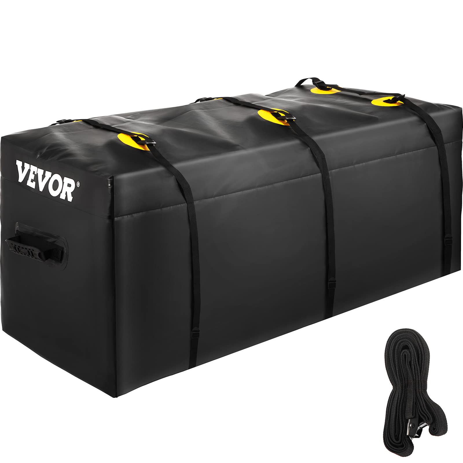 VEVOR Hitch Cargo Carrier Bag, Waterproof 840D PVC, 48"x20"x22" (15 Cubic Feet), Heavy Duty Cargo Bag for Hitch Carrier with Reinforced Straps, Fits Car Truck SUV Vans Hitch Basket