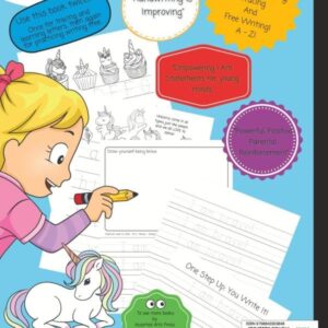 I AM Affirmations for Kids, Handwriting Practice book for Kids Ages 6-8 Printing Workbook, Powerful Mindset Training, Writing Levels 1 & 2: Growth ... kids, Affirmation handwriting book for kids