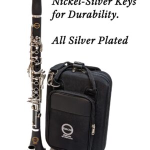 Clarinet Herche Superior Bb Clarinet X3 - Professional Grade Musical Instruments for All Levels - Service Plan - Educator Approved and Recommended