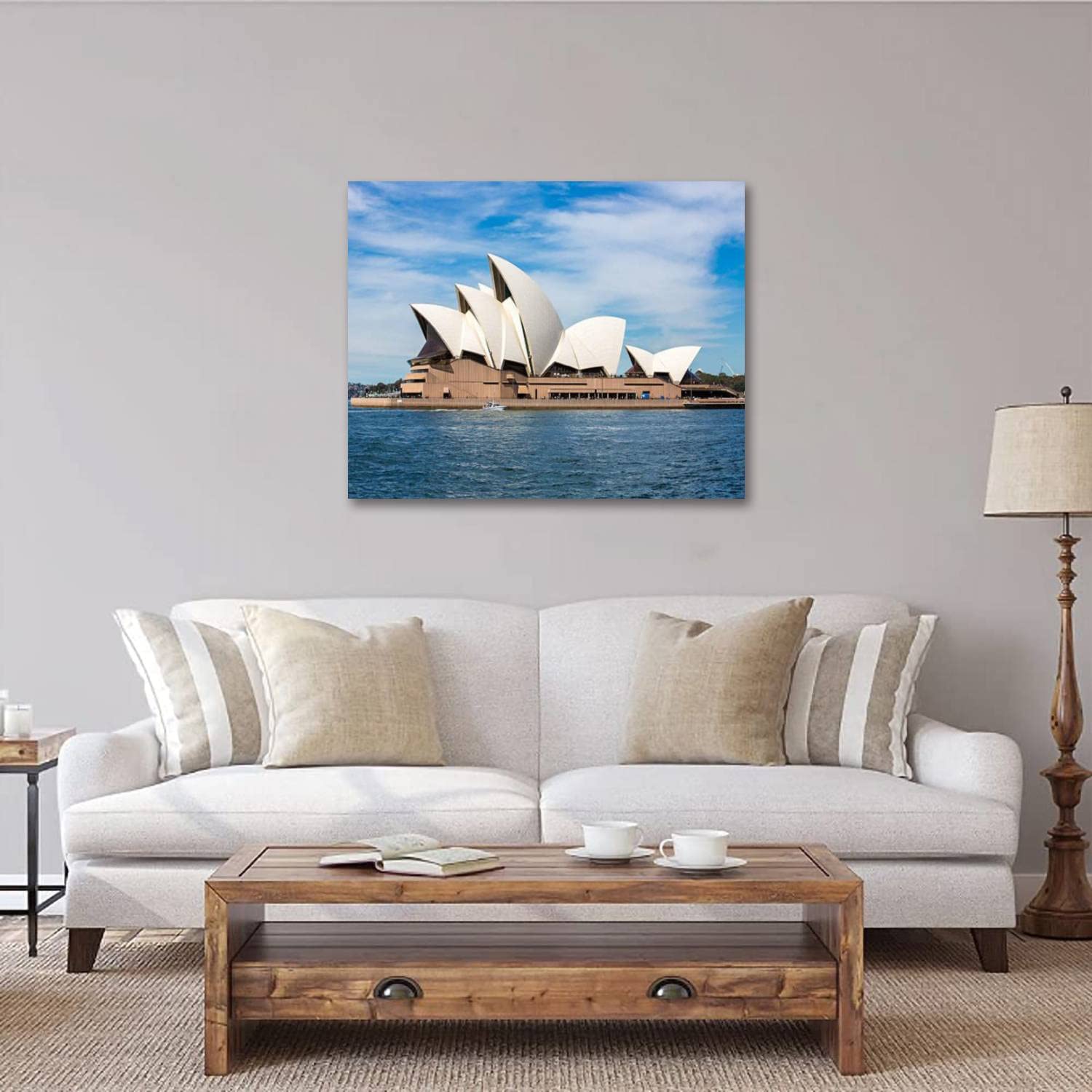 OEPWQIWEPZ Sydney Opera House DIY Digital Oil Painting Set Acrylic Oil Painting Arts Craft Paint by Number Kits for Adult Kids Beginner Children Wall Decor