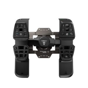 Turtle Beach VelocityOne Universal Rudder Pedals for Windows 10 & 11 PCs, Xbox Series X, Xbox Series S, and Xbox One Featuring Smooth Rudder Axis, Adjustable Brakes and Pedal Width – Black