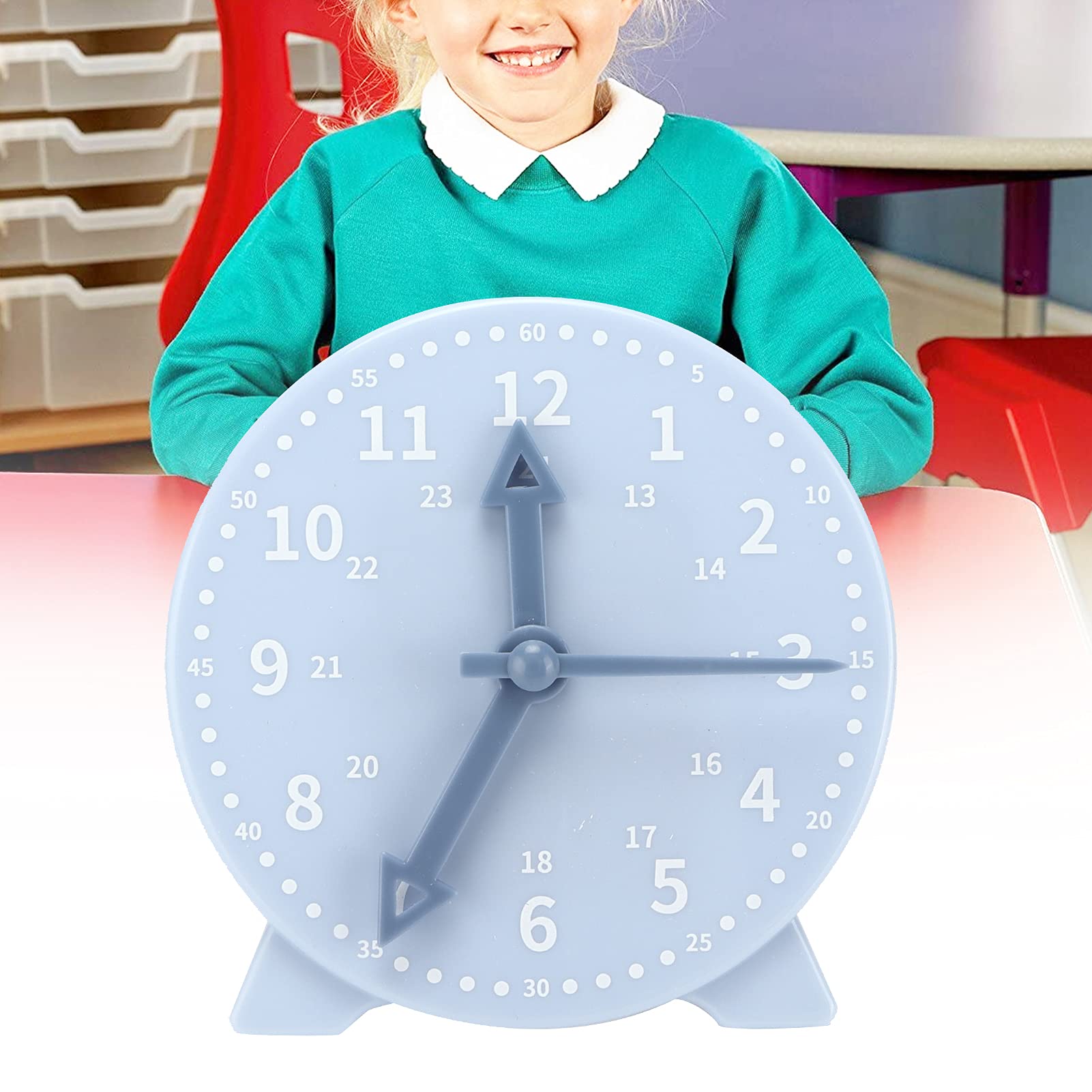 Time Teaching Clock Model,Learn How to Tell Time Clock with 3 Clock Hands,Develops Time Education Educational Clocks for Kids for School Students