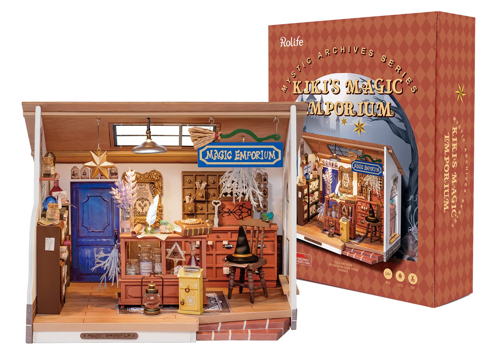 Rolife DIY Miniature Dollhouse Room Kit - Magic Potion Store Diorama Kit DIY Crafts Hobbies for Women/Men Gifts for Teens Adults Home Decor