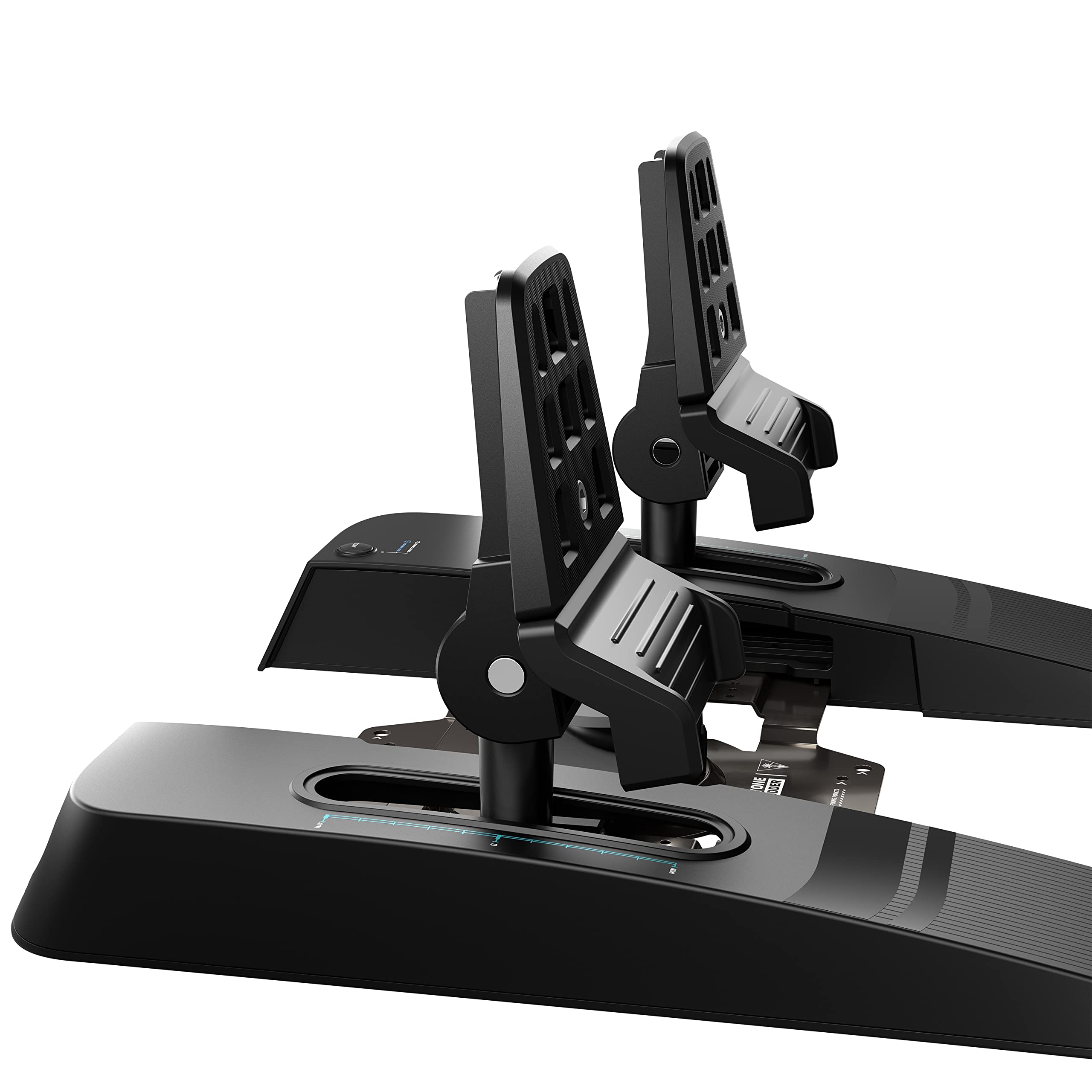 Turtle Beach VelocityOne Universal Rudder Pedals for Windows 10 & 11 PCs, Xbox Series X, Xbox Series S, and Xbox One Featuring Smooth Rudder Axis, Adjustable Brakes and Pedal Width – Black