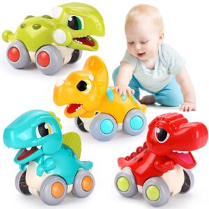 Toys for 1 Year Old Boys Gift Dinosaur Toy Cars for 1 2 3 Year Old Friction Powered Car Toddler Toys Age 1-2 Baby Toys 12-18 Months 1st Birthday Gift for Toddler Toys 1-3 Push and Go Car Baby Boy Toys