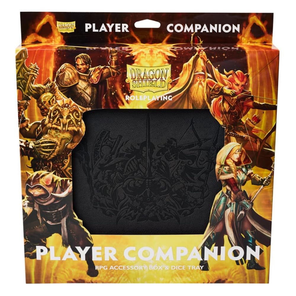 Arcane Tinmen Dragon Shield RPG – Player Companion: Iron Grey - Durable and Sturdy – Dice Tray & Player Storage Box – Tabletop RPG TTRPG – Dungeons and Dragons DND D&D (AT-50011)