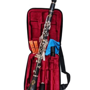 Clarinet Herche Superior Bb Clarinet X3 - Professional Grade Musical Instruments for All Levels - Service Plan - Educator Approved and Recommended