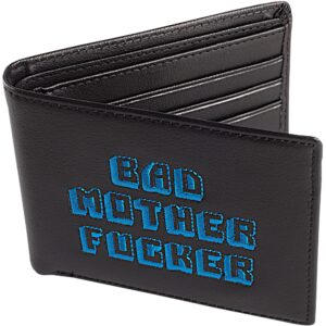 Miramax, LLC Officially Licensed Black/Blue Embroidered Bad Mother Leather Wallet