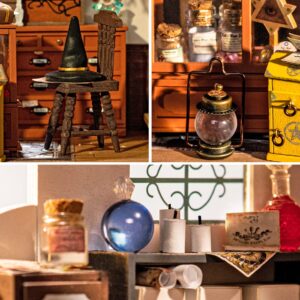 Rolife DIY Miniature Dollhouse Room Kit - Magic Potion Store Diorama Kit DIY Crafts Hobbies for Women/Men Gifts for Teens Adults Home Decor