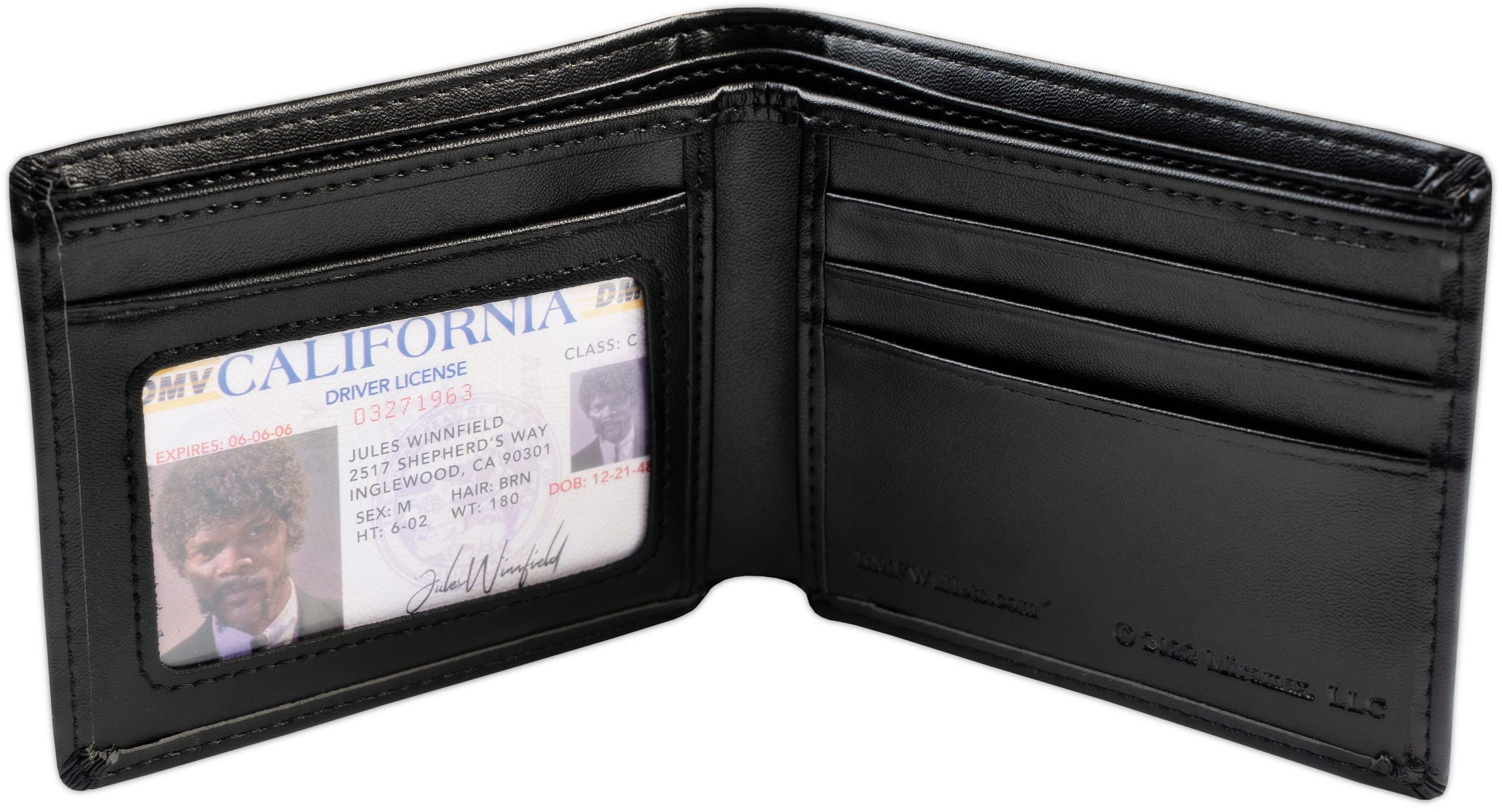 Miramax, LLC Officially Licensed Black/Blue Embroidered Bad Mother Leather Wallet