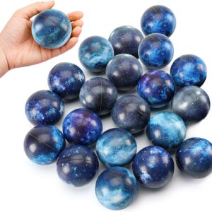 HYPYRANOW Stress Balls, 12 Pcs Galaxy Stress Balls, 2.5 Inch Space Theme Stress Balls Foam Squeeze Balls Stress Relief Balls for Finger Exercise School Carnival Reward Party Bag Gift