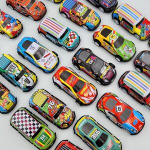 SeeuFun 24 Pack 2.7Inch Pull Back Racing Cars Die cast Race Car Vehicles Playset, Friction Powered Alloy Vehicles Toys for Boys and Girls