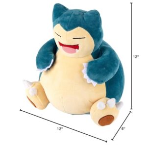 Pokémon 12" Large Snorlax Plush - Officially Licensed - Generation One - Quality Soft Stuffed Animal Toy - Add Snorlax to Your Collection - Great Gift for Kids, Boys, Girls & Fans of Pokemon