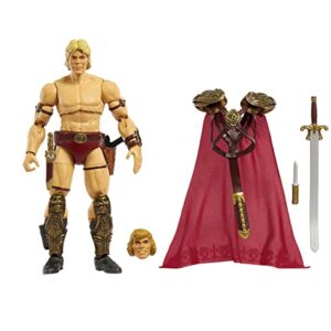 Masters of the Universe Masterverse Action Figure, He-Man Articulated MOTU Collectible with Swappable Parts & Accessories