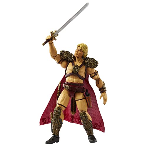 Masters of the Universe Masterverse Action Figure, He-Man Articulated MOTU Collectible with Swappable Parts & Accessories