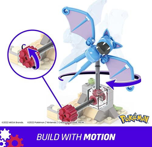 Mega Pokémon Building Toys Set, Zubat’s Midnight Flight with 61 Pieces, 1 Poseable Character, 5 Inches Tall, for Kids