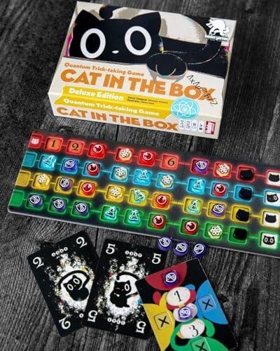 Cat in The Box Deluxe Edition Board Game - Engaging Trick Taking Game with a Quantum Twist for Teens and Adults - Perfect for 2 to 4 Players, 30 Minute Play Time, Ages 10+