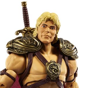 Masters of the Universe Masterverse Action Figure, He-Man Articulated MOTU Collectible with Swappable Parts & Accessories