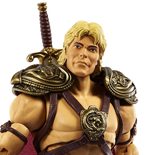 Masters of the Universe Masterverse Action Figure, He-Man Articulated MOTU Collectible with Swappable Parts & Accessories