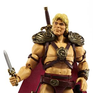 Masters of the Universe Masterverse Action Figure, He-Man Articulated MOTU Collectible with Swappable Parts & Accessories