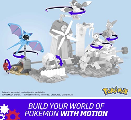 Mega Pokémon Building Toys Set, Zubat’s Midnight Flight with 61 Pieces, 1 Poseable Character, 5 Inches Tall, for Kids