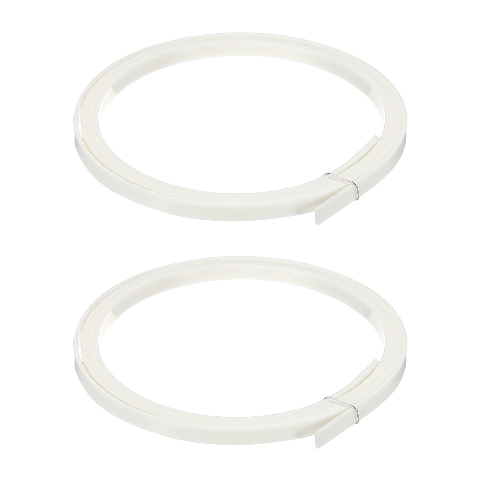 MECCANIXITY Plastic Binding Purfling Strip 1650x7x1.5mm Guitar Binding Edge Trim for Acoustic Classical Guitar White 2 Pack