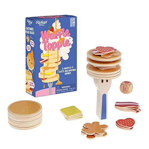 Ridley's Games: Waffle Topple | Fun Food Balancing Game for All Ages | Game for 2+ Players with 15 Minute Playtime for Ages 6+ | Don't let The Stack Fall Over!