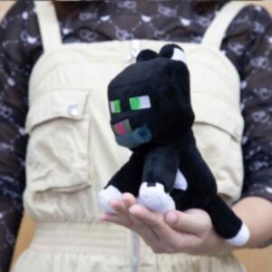 ZEKLZD Cat Plush,Game Plush Toys,7.3"/18.5cm Black Cat Stuffed Plush Doll Toys, Plush for Christmas New Year Birthday Gift (A)