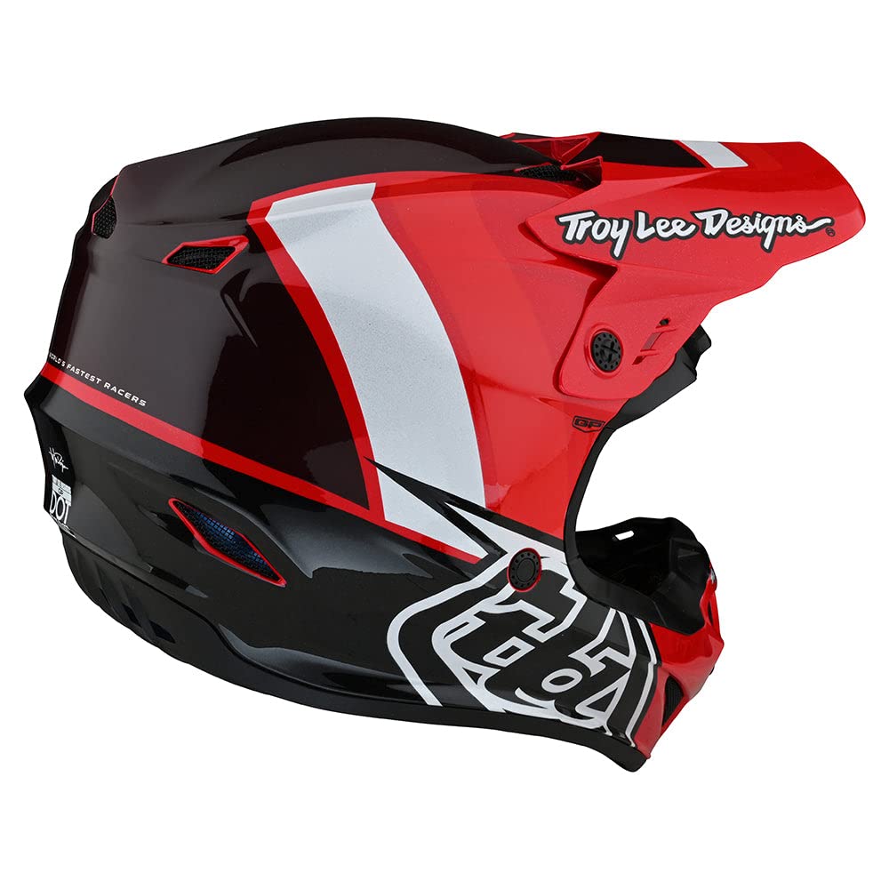 Troy Lee Designs GP Mono Youth Motocross Helmet- Full Face Offroad Motocross Motorcycle Dirt Bike ATV Powersports Dual Sport Racing Helmet - Boys Girls Kids (Red, MD)